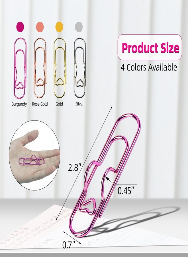 AttoShow 20 Pcs Metal Pen Holder Clip for Notebook, Strong Grip Pen Clips Holder for Pens Under 0.5 Inch, 4 Colors (Gold Silver Rose Gold Burgundy) Planner Accessories, Office & School Supplies - Image 2