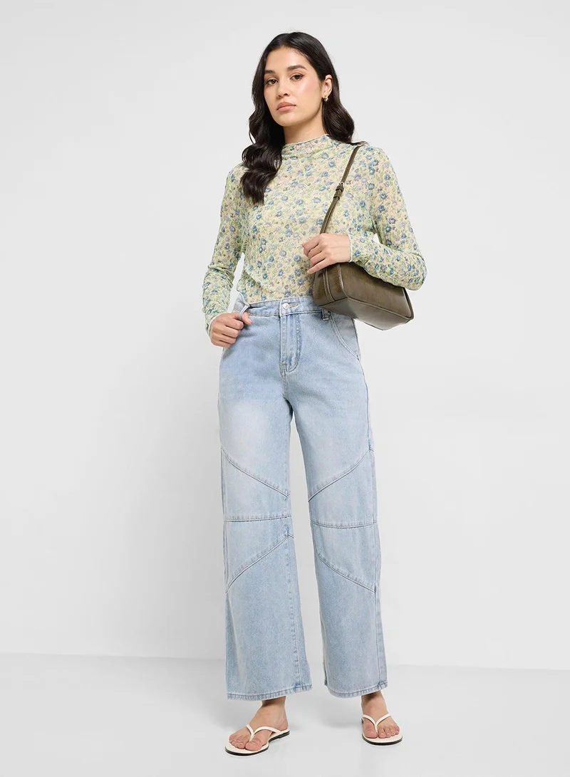 Ginger High Rise Barrel Leg Jeans