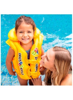INTEX 58660EU-Inflatable Pool School Deluxe Swim Vest 50x47cm/19.5"x18.5", Yellow  - Image 2
