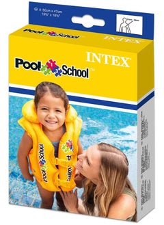 INTEX 58660EU-Inflatable Pool School Deluxe Swim Vest 50x47cm/19.5"x18.5", Yellow  - Image 3