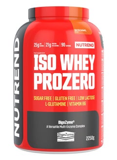 NUTREND ISO Whey Pro Zero - Premium Whey Protein Isolate, Salted Caramel Flavor, 2250g 