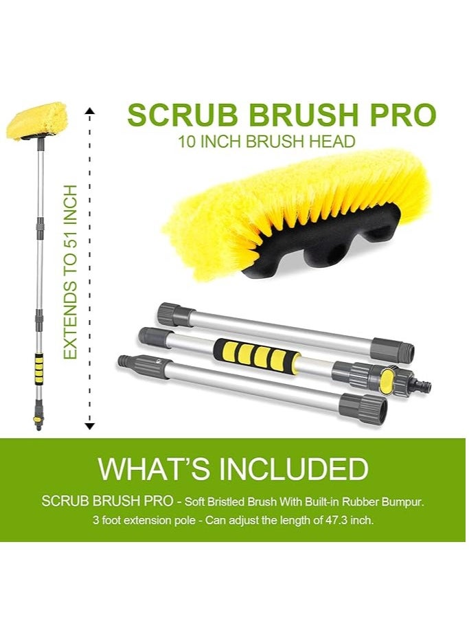 51-Inch Car Wash Brush with 10-Inch Soft Bristle, On/Off Switch for Car Truck Boat Washing Brush, Perfect for Cleaning House Siding, Auto Cars, Trucks, SUV, RV, Floors and More - pzsku/Z9B8AA571886085DC6CC5Z/45/_/1734415922/90d1ad7f-7984-4b4b-ab78-0fed0fa75996