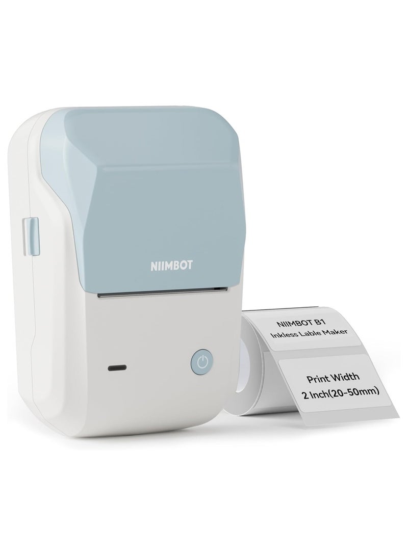 NIIMBOT B1 Label Maker Machine, Bluetooth Label Printer Thermal Label Sticker Printing Size 20-50mm Compatible with iOS & Android for Retail, Office, Supermarket - Image 1