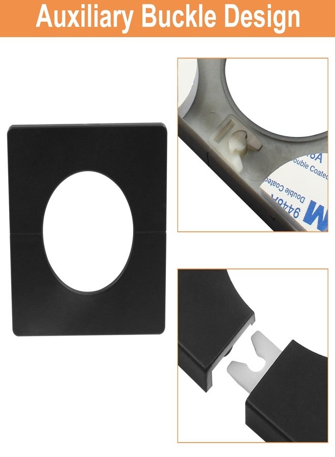 BokWin 2 Pcs Square Wall Split Flange Cover Escutcheon Plate Self-Adhesive Split Pipe Flange for 2 Inch/51mm Dia Pipe (Black) - Image 4