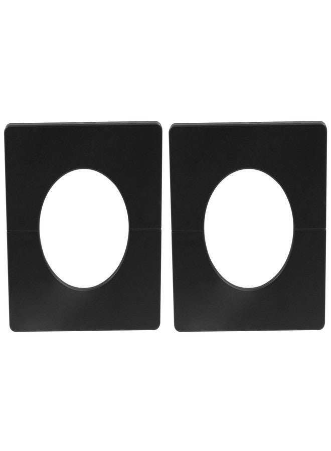 BokWin 2 Pcs Square Wall Split Flange Cover Escutcheon Plate Self-Adhesive Split Pipe Flange for 2 Inch/51mm Dia Pipe (Black) - Image 1