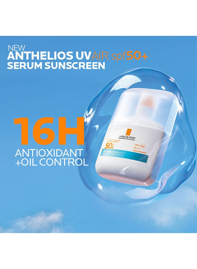 La Roche-Posay Anthelios UVAir Sunscreen Serum SPF 50+ with Niacinamide; Daily Facial Sunblock for Men/Women; Light as Air Texture with Invisible Finish for All Skin Types 50ML - Image 4