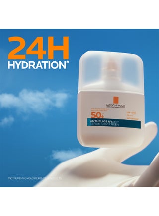 أنثيليوس UVAir سيروم واقي الشمس +SPF 50 مع النياسيناميد، واقي يومي للوجه للرجال والنساء، قوام خفيف كالهواء بلمسة نهائية غير مرئية لجميع أنواع البشرة، 50 مل - view 3