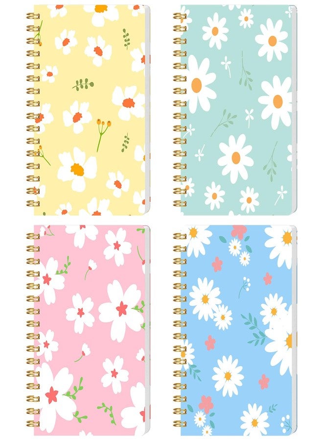 BOOKNOW 4PCS Mini Spiral Notebooks A6, Small College Ruled Notepads Cute Pocket Notebooks for Women Gift Office School Supplies - Image 1