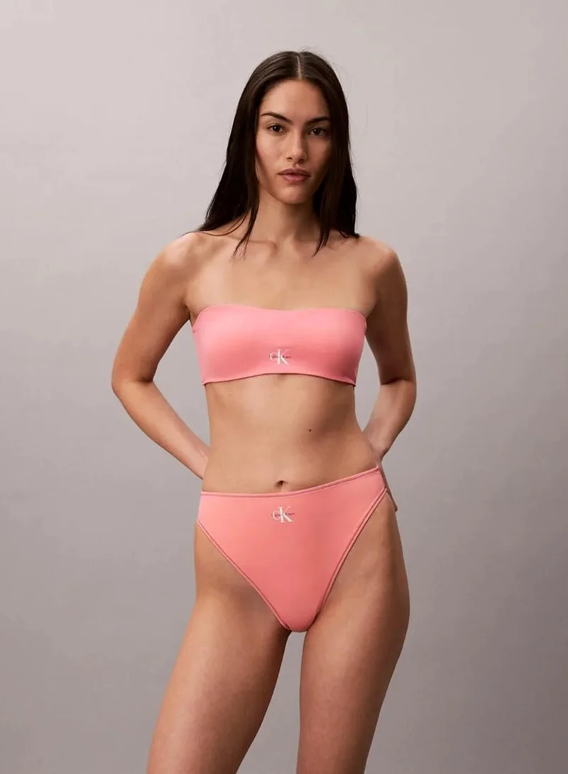 High Leg Bikini Bottoms - CK Monogram