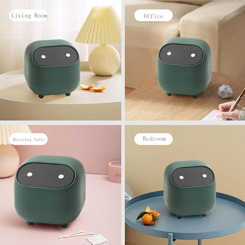 Soko Cute Portable Mini Trash Can, Small Plastic Fancy Desktop Dustbin Waste/Garbage Disposal for Home, Office, Bathroom, Bedroom, Kitchen, Work, Study Table (Green) - Image 2