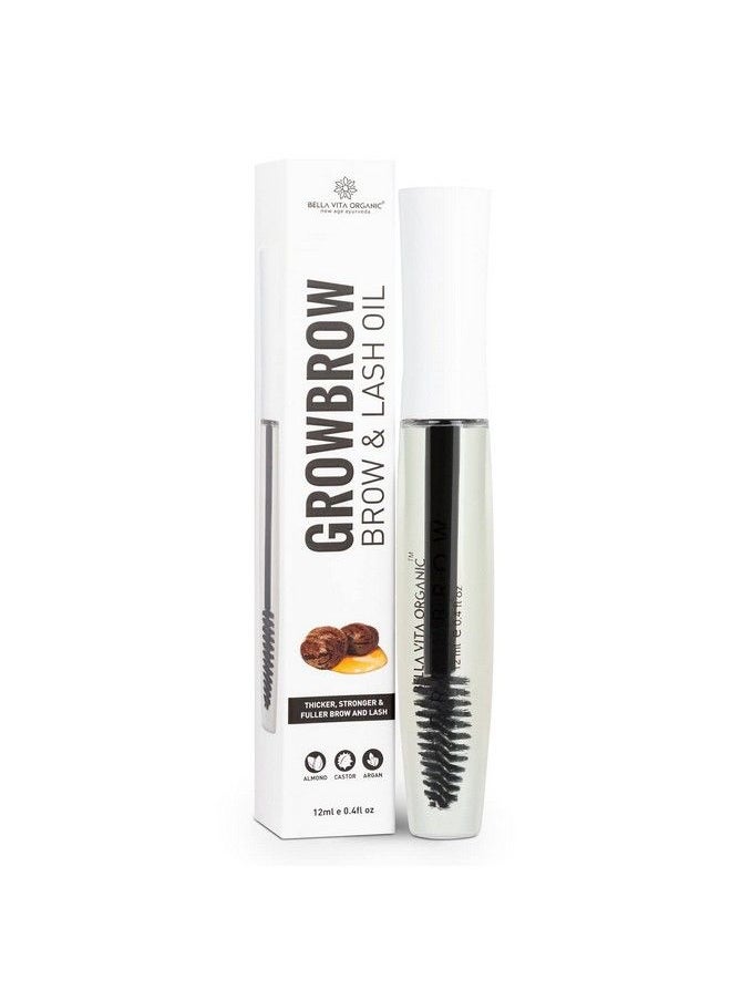 Bella Vita Organic - Growbrow Eyelash Lashes & Eyebrows Hair Growth & Volume Serum With Castor Onion Oil & Vitamin E 12Ml - Image 1