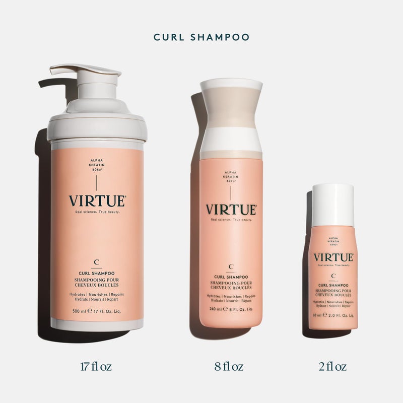 VIRTUE Curl Sulfate Free Shampoo with Jojoba Oil, Hydrates, Nourishes & Repairs Curly Hair with Frizz Control, Color Safe - Image 5