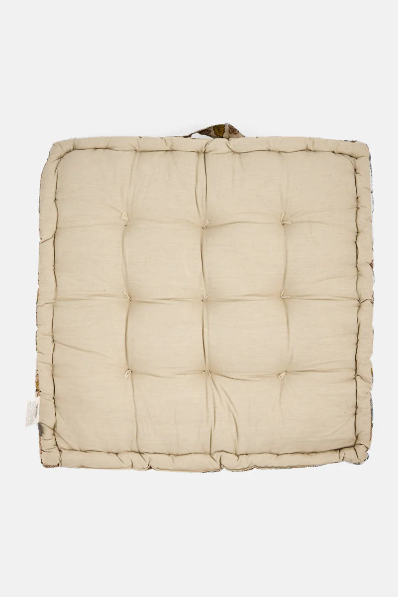 Muy Mucho Floor Cushion 40 H x 40 L x 8 W cm, Green Combo