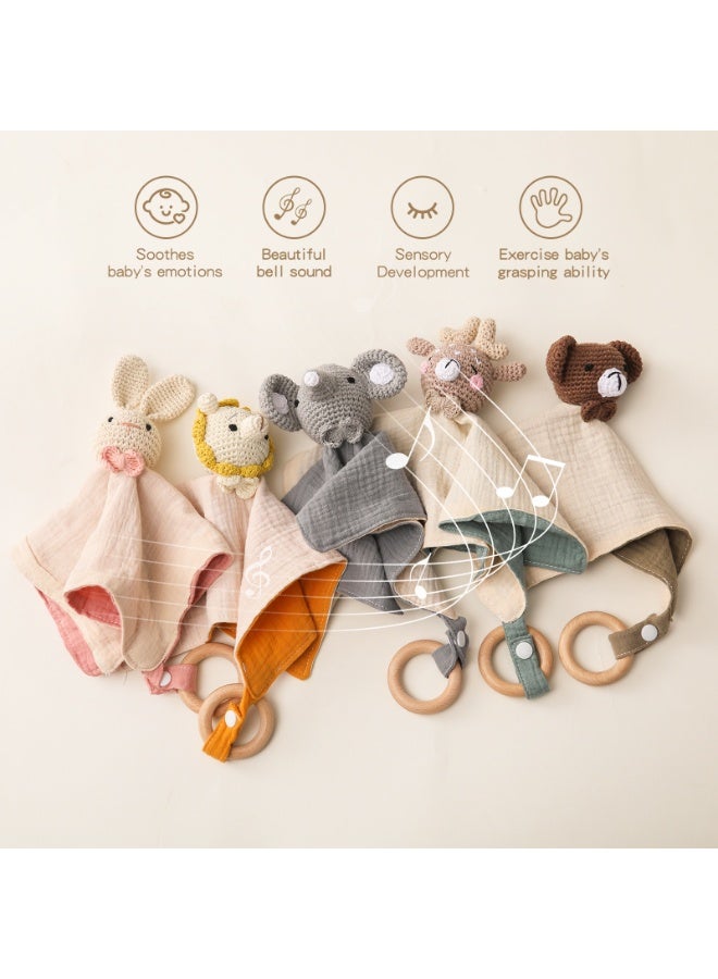 Bambimici Washcloths Muslin Cloths with Wooden Teething - Image 4
