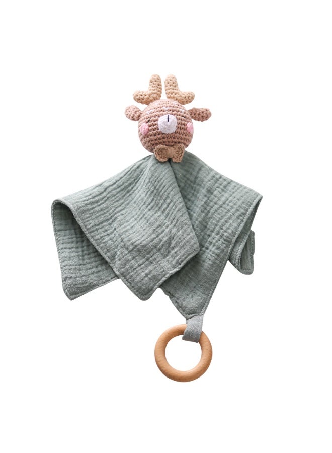 Bambimici Washcloths Muslin Cloths with Wooden Teething - Image 1