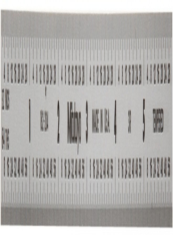 Mitutoyo 182-204, Steel Rule, 6" (3R), (1/32, 1/64", 1/10", 1/50"), 1/64" Thick X 1/2" Wide, Satin Chrome Finish Tempered Stainless Steel - Image 1