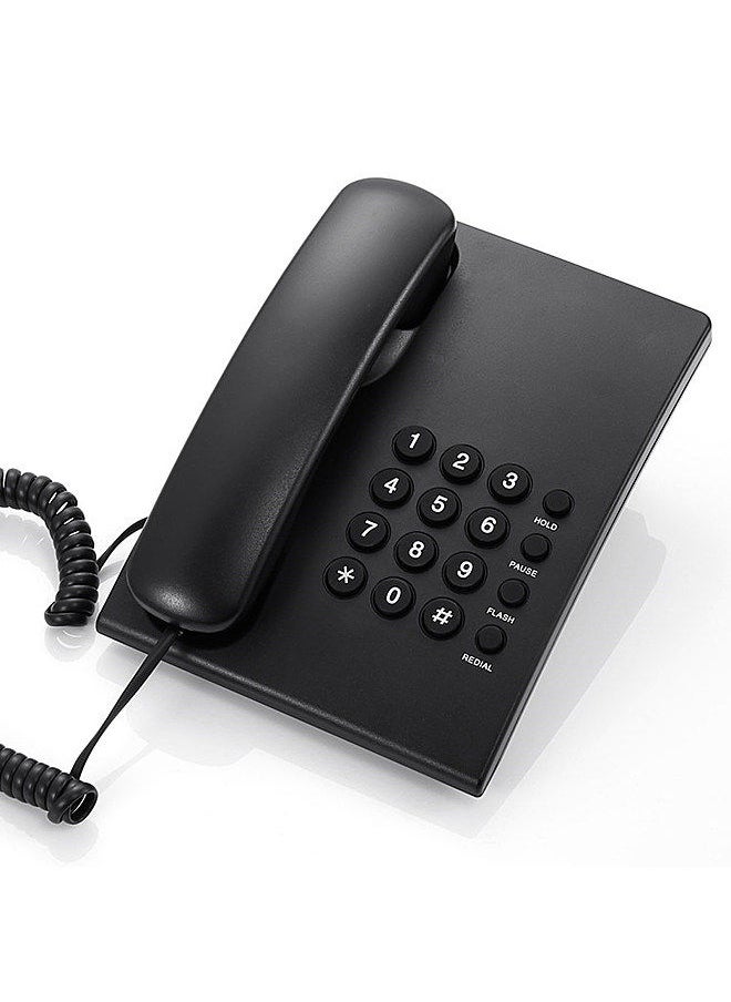 Generic - Corded Phone Desktop Fixed Telephone Wall Mountable Landline Phone Supprt Redial/Pause/Flash/Hold Ring Tone Adjustable No AC Power/Battery Required for Home Hotel Reception Office Bank Call Center - Image 1