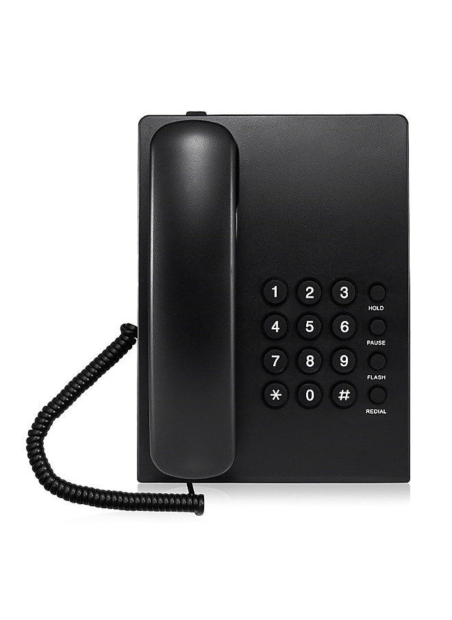 Generic - Corded Phone Desktop Fixed Telephone Wall Mountable Landline Phone Supprt Redial/Pause/Flash/Hold Ring Tone Adjustable No AC Power/Battery Required for Home Hotel Reception Office Bank Call Center - Image 1