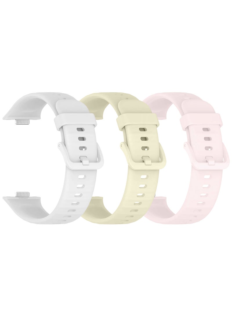 CATANES 3Packs Wristband for Huawei Watch Fit 3/Fit 4/Fit 4 Pro Bands, Silicone Bracelet Quick Release Arm Band, Replacement Smartwatch Band Quick Release Sport Straps - 3 Colours  - Image 2