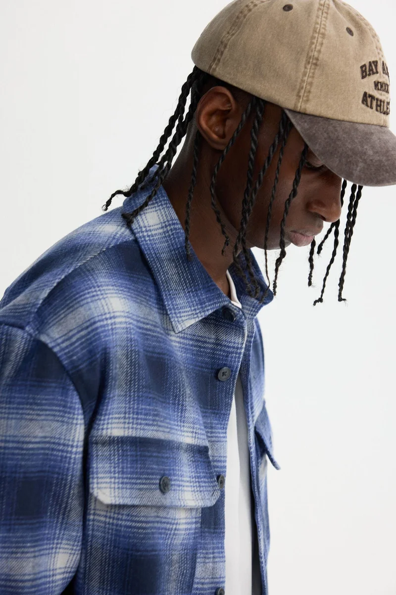 H&M  Regular Fit Flannel overshirt for Men | Best Price UAE