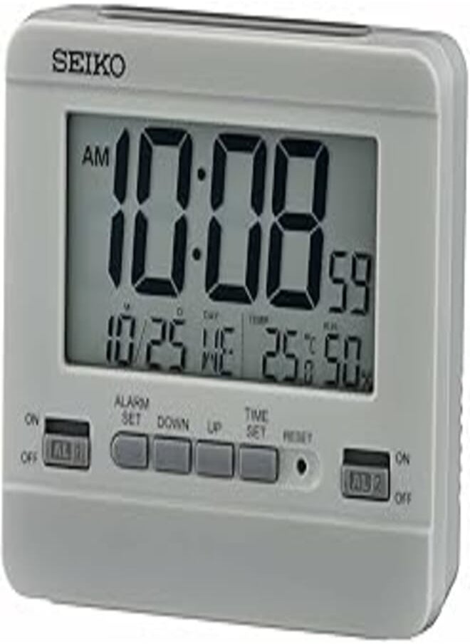 Seiko Seiko dual alarm clocks-gray-qhl086n 