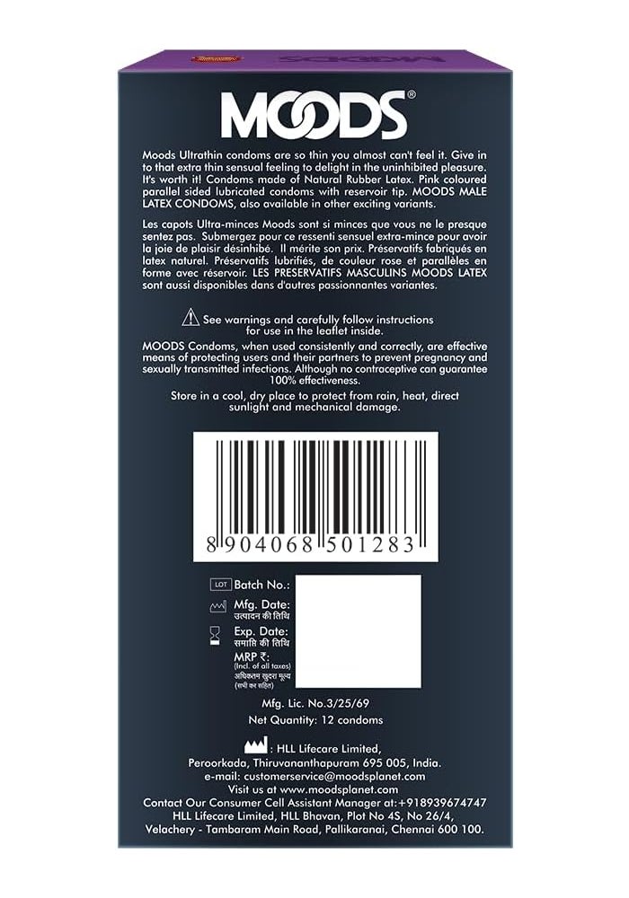 Moods Ultra Thin Condoms, Pack of 12 - Image 2