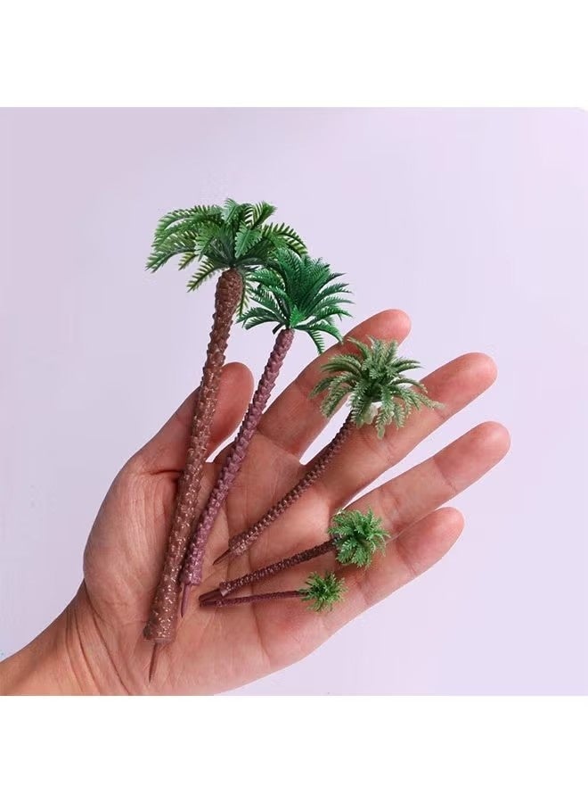 Coconut Palm Model Trees - 15 PCS Miniature Trees for Diorama, Cake Toppers, and Landscape Decorations (2.5-6.3 inches) - Image 5