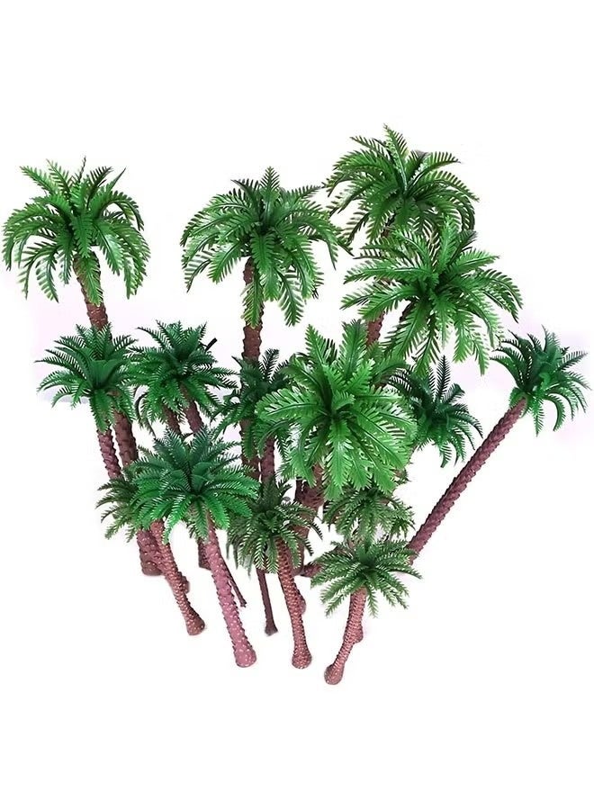 Coconut Palm Model Trees - 15 PCS Miniature Trees for Diorama, Cake Toppers, and Landscape Decorations (2.5-6.3 inches) - Image 3