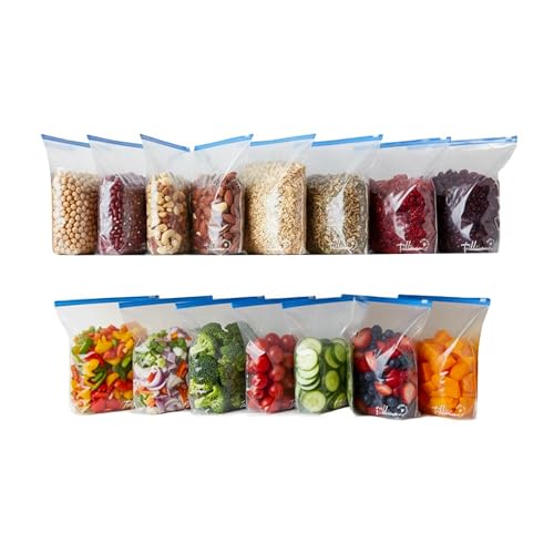 TRILLIUM Multipurpose Slider Storage Bags | 30 Bags| Reusable and Reclosable | Material Plastic | Leak- Proof | Food Grade | Microwave Safe (L) - Image 2