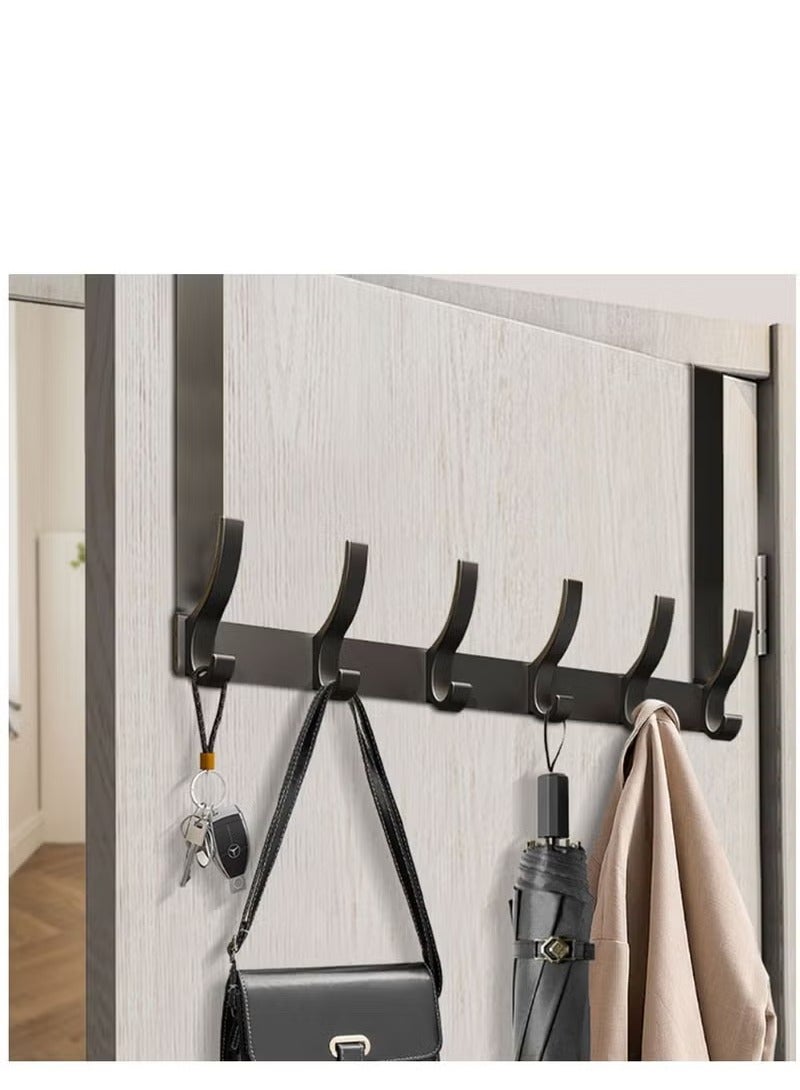 Wholesale of door hooks, space aluminum, non perforated bathroom hooks, bedroom storage, hanger hooks, wall hanger hooks, black  - Image 1