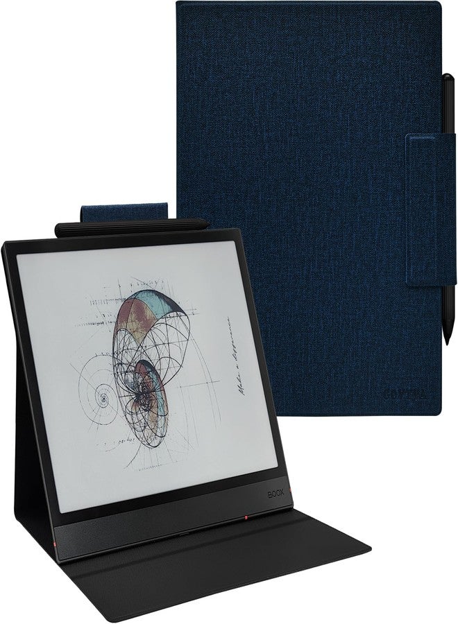 GOVTVA جراب GOVTVA المغناطيسي لجهاز Onyx Boox اللوحي Note Air 4 C/Note Air 3 C (إصدار 2024/2023) غطاء جلدي فائق النحافة وخفيف الوزن مع مشبك مغناطيسي للقلم، خاصية التشغيل/الإيقاف التلقائي (لون أزرق فاتح) - Image 1