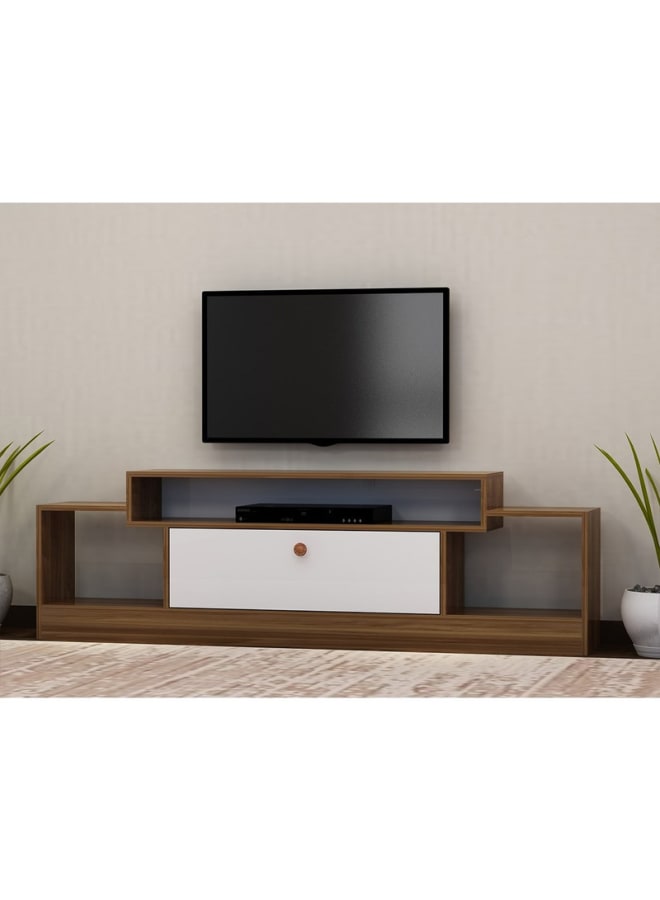 Retro RA-U42 TV Table 184 x 56 x 30 cm - Brown x White - Image 2