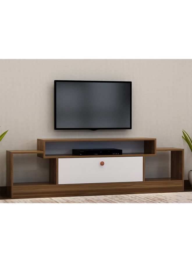 Retro RA-U42 TV Table 184 x 56 x 30 cm - Brown x White - Image 3