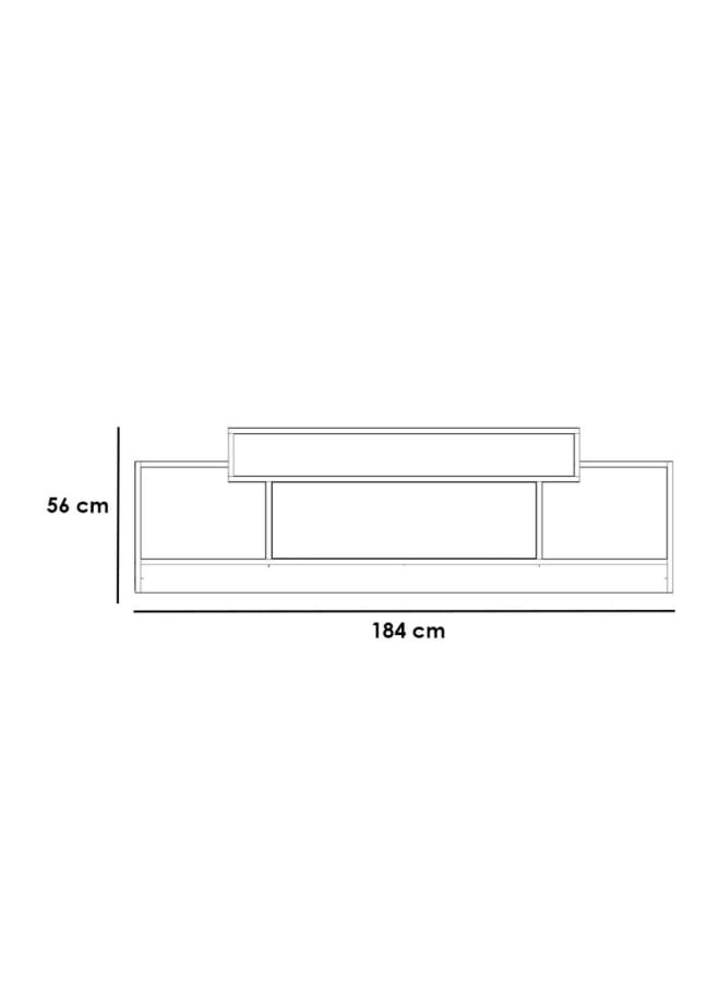 Retro RA-U42 TV Table 184 x 56 x 30 cm - Brown x White - Image 4