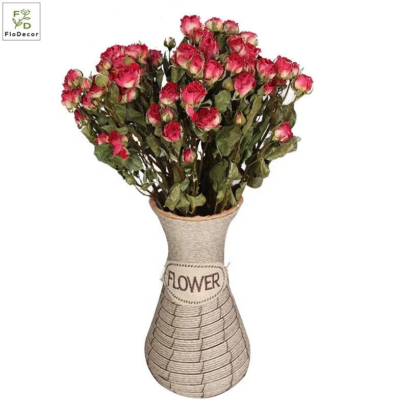 Bluejw 55cm Dried Flower Bouquet - Natural Roses & Mixed Dried Plants for Home, Office, Supermarket Decoration - Image 4