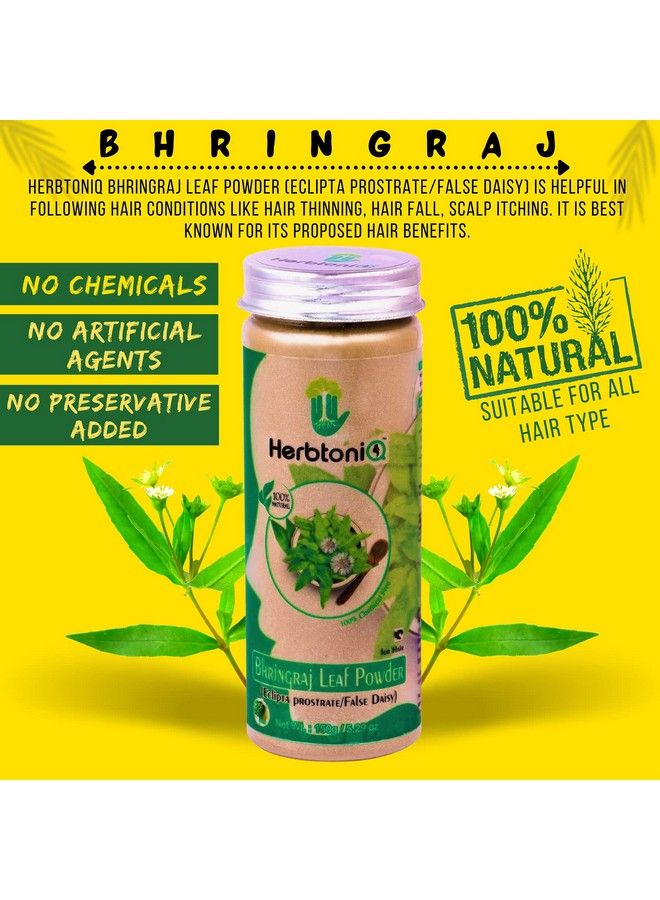 Herbtoniq 100% Natural Bhringraj Leaf Powder (Eclipta Prostrate/False Daisy) For Hair Fall Dandruff Hair Care Regimen Hair Pack (150 Grams) - Image 4