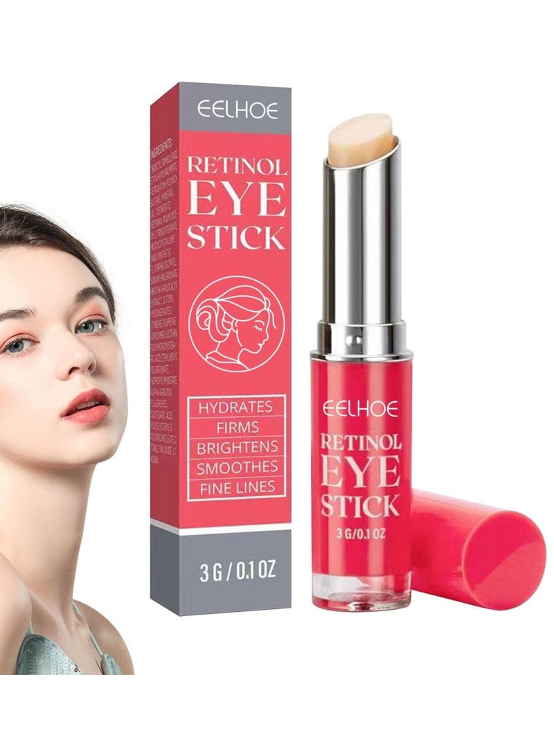 EELHOE Retinol Eye Stick With Collagen And Hyaluronic Acid For Dark Circle Puffiness Eye Bags And Fine Lines Retinol Eye Cream Eye Brightener Stick Under Eye Cream For Anti Aging Improve Eye Skin - Image 1