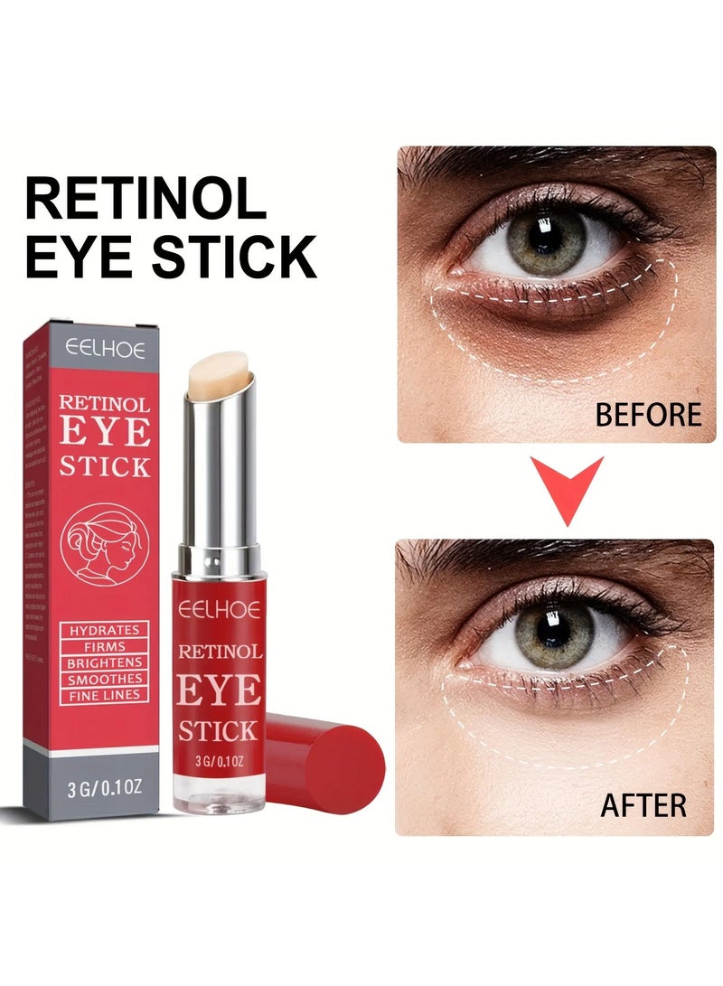 EELHOE Retinol Eye Stick With Collagen And Hyaluronic Acid For Dark Circle Puffiness Eye Bags And Fine Lines Retinol Eye Cream Eye Brightener Stick Under Eye Cream For Anti Aging Improve Eye Skin - Image 3
