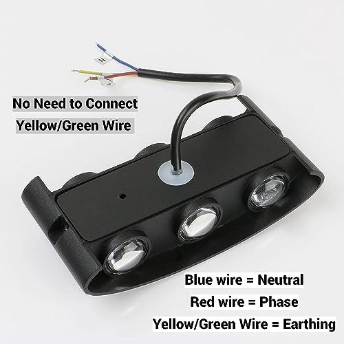 FILLISKA Metal LED Outdoor UP Down Wall Light Warm White, IP-65 Waterproof & Shockproof Body(2 Year Warranty) (MattBlack 3up + 3down) - Image 5