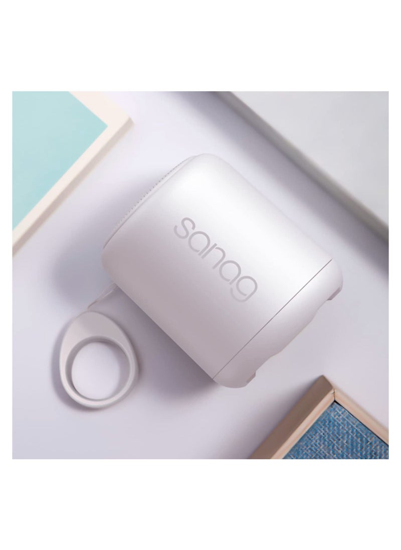 sanag - Portable Bluetooth Speaker SANAG Bluetooth 5.0 Dual Pairing Loud Wireless Mini Speaker 360 HD Surround Sound & Rich Stereo Bass,12H Playtime, IPX6 Waterproof for Travel, Outdoors, Home (White) - Image 1