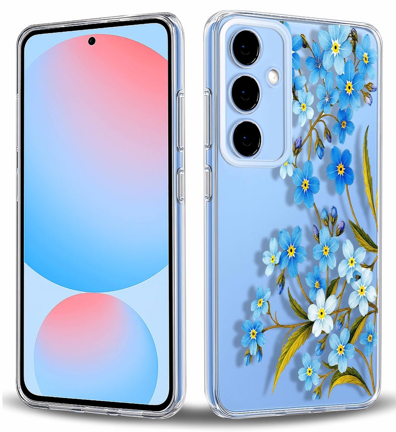 GIOIA BAZAAR for Samsung Galaxy S24 FE 5G Case, Premium Transparent Hybrid Soft Slim Dust Proof Silicone Back Case Cover with Camera Protection Floral Design for Woman Girls (Pattern 05) - Image 4