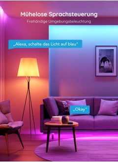 Govee Alexa LED Strips 5m, RGB Smart WiFi LED Room Lights Works with Alexa, Google Assistant and App, 64 Scene and Music Modes for TV, Ceiling and Electronic Game - pzsku/Z9B8B99CF4B0AFDC1533BZ/45/_/1732652755/418fc45f-323a-44c1-8cf5-cc80ba5b804c