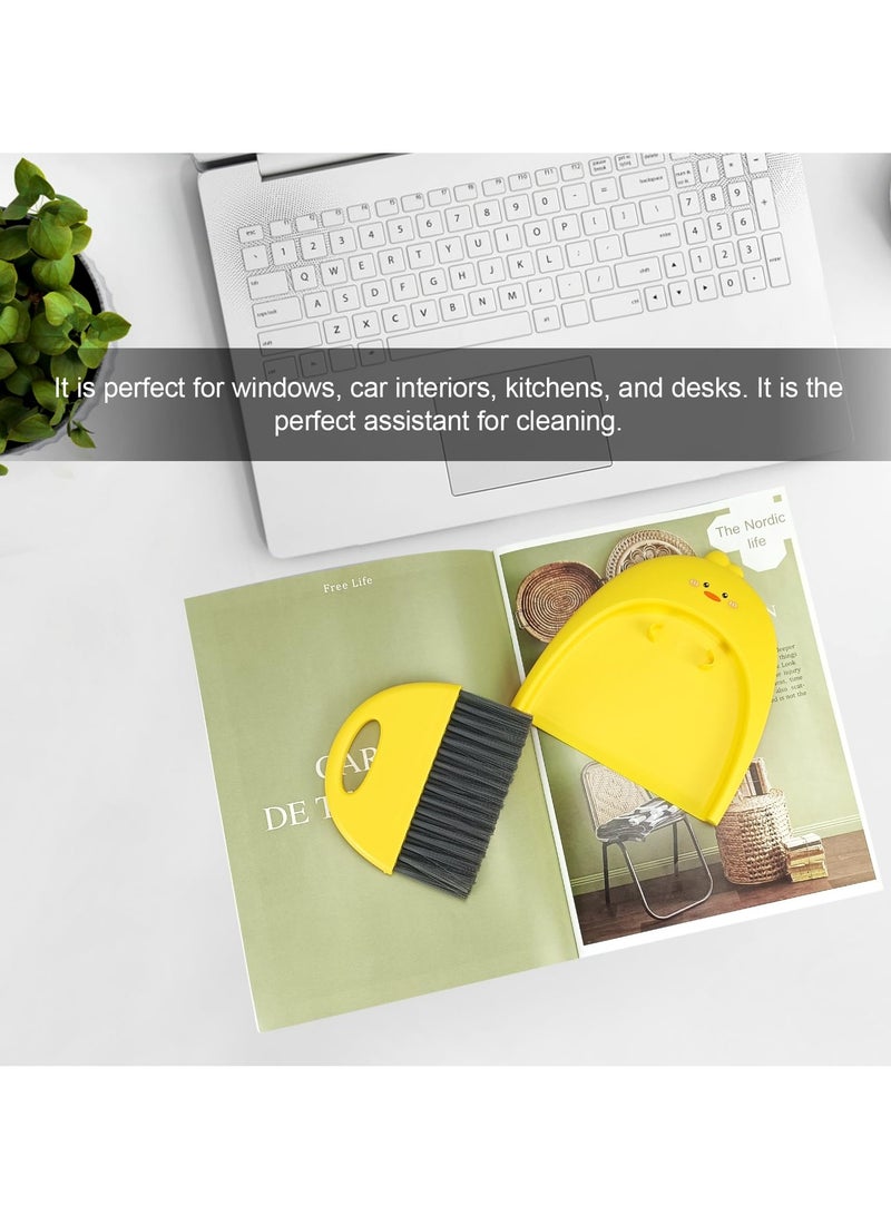 Barakah Small Broom and Dustpan Set, Cute Little Yellow Duck Hand Mini Broom and Dustpan Set, Dustpan and Brush Set, Small Dustpan Mini for Tabletop Debris - Image 5