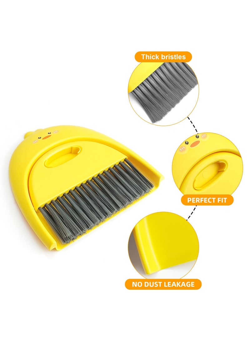 Barakah Small Broom and Dustpan Set, Cute Little Yellow Duck Hand Mini Broom and Dustpan Set, Dustpan and Brush Set, Small Dustpan Mini for Tabletop Debris - Image 3