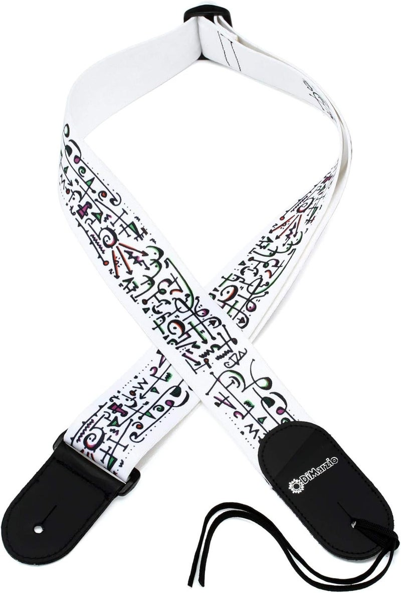 DiMarzio DD3142 Steve Vai Signature Nylon Guitar Strap - White Art