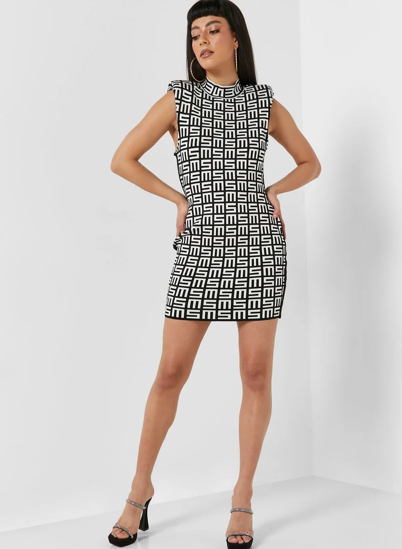 Miss Pap Printed Bodycon Dress