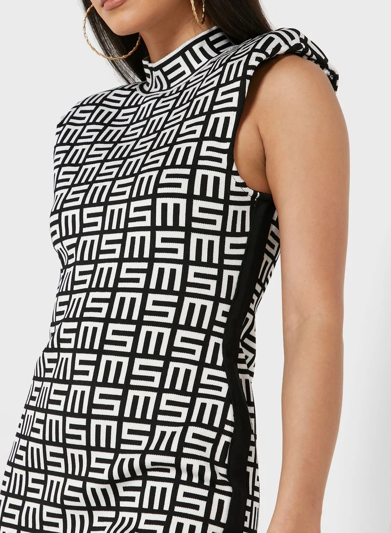 Miss Pap Printed Bodycon Dress