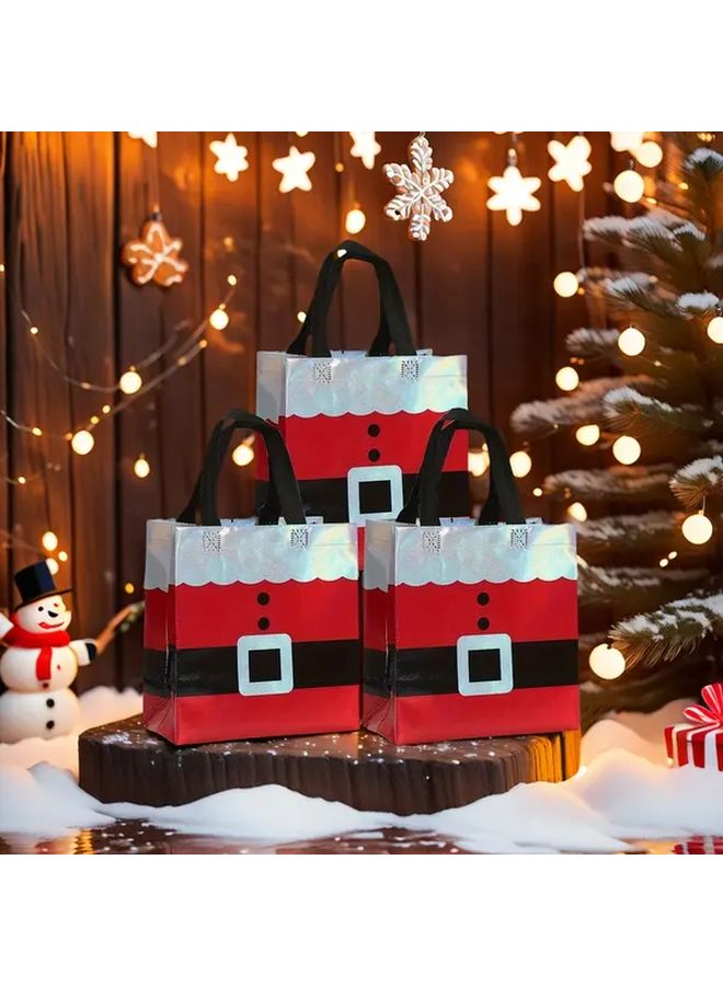 17pcs Christmas Gift Bags With Handles Non Woven Party Birthday Anniversary Baptism Carrying Bags - Image 4