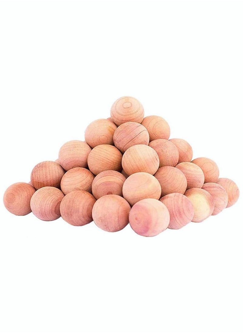 50 Cedar Wood Anti Moth Repellent Balls Drawer Fresheners