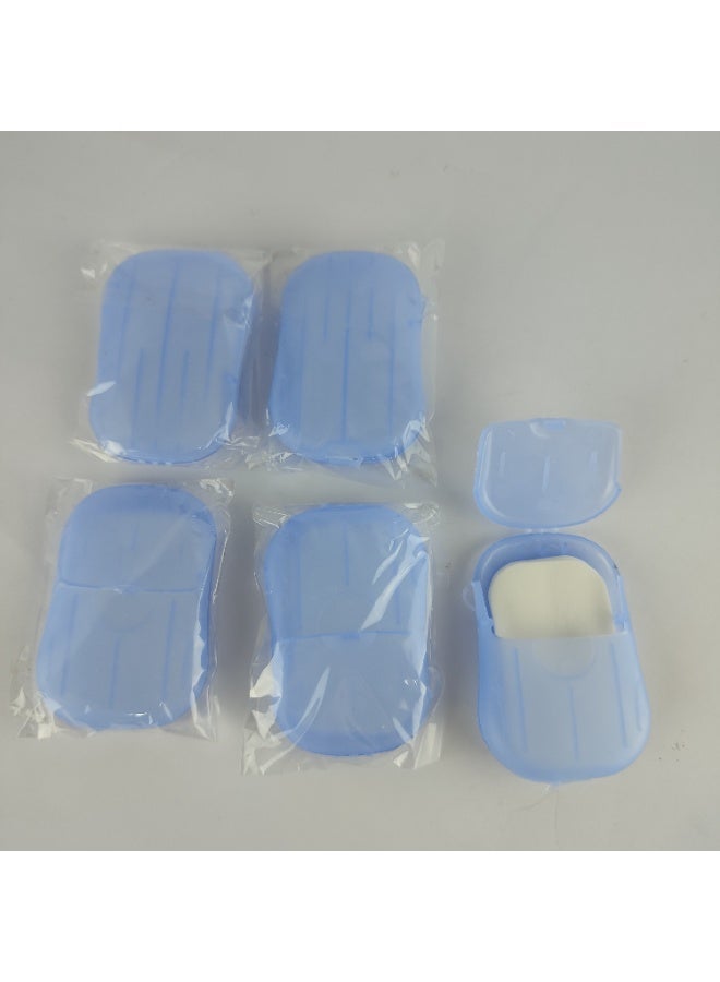 عرض 4 علب مناديل صابون يدوية محمولة – 80 منديل صغير للاستخدام مرة واحدة، مثالية للسفر - Image 2